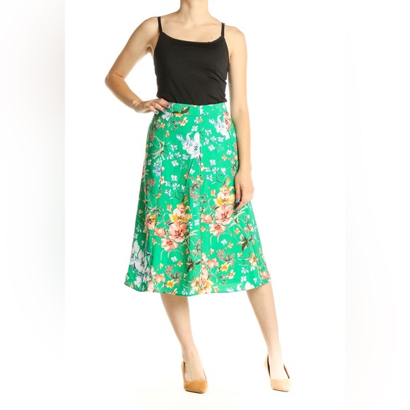 Loft NWT Floral Fluid Midi Skirt - Picture 2 of 7